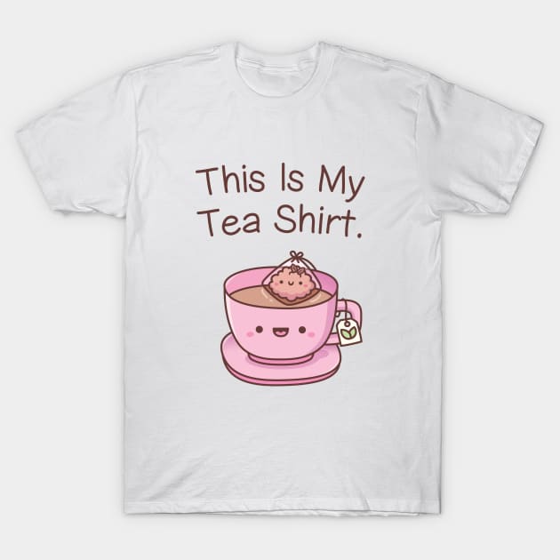 Cute This Is My Tea Shirt Pun Humor T-Shirt by rustydoodle